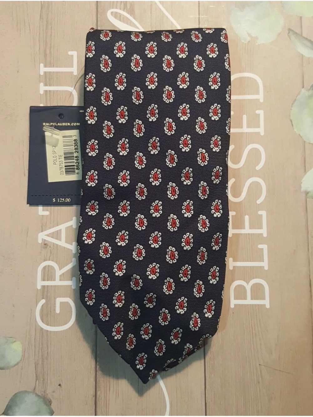 POLO RALPH LAUREN MEN'S NEAT SILK TIE. - Picture 3 of 5